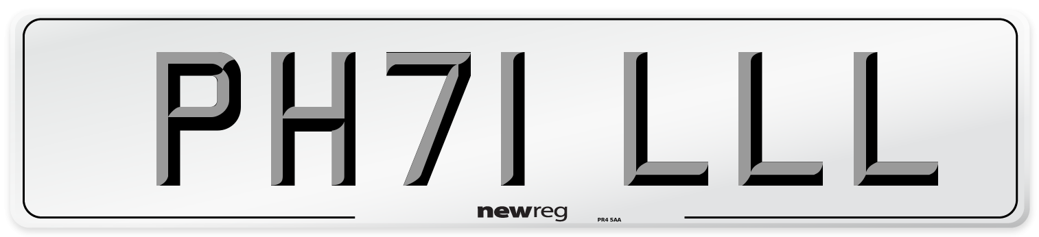 PH71 LLL Number Plate from New Reg